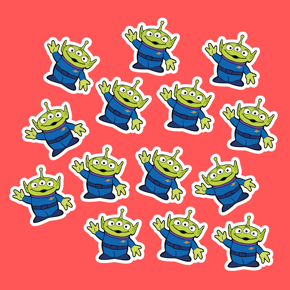 SET STICKERS ALIENS