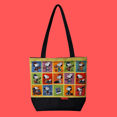 TOTEBAGS SNOOPY CUADRADOS