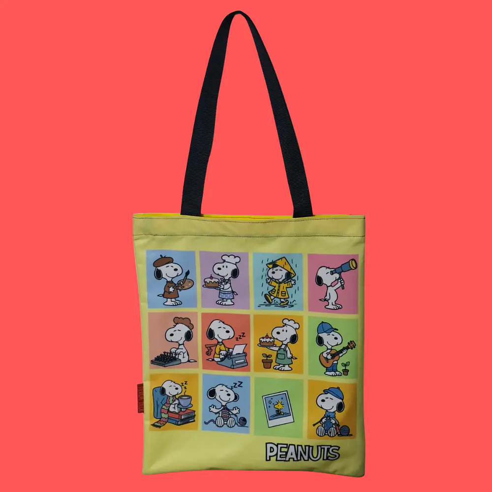 TOTEBAGS SNOOPY CUADRADOS