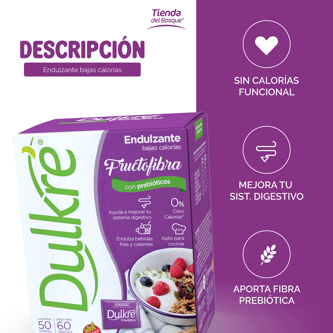 Dulkré Fructofibra - Sobres - 50 sobres 2