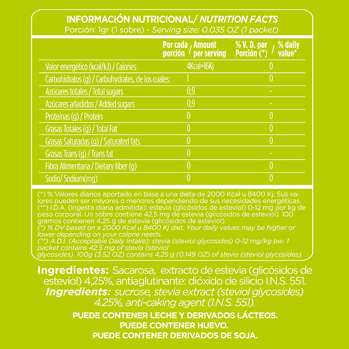 Dulkré Stevia - Sobres - 50 sobres 5