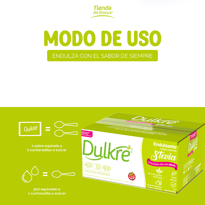 Dulkré Stevia - Sobres - 400 sobres 3