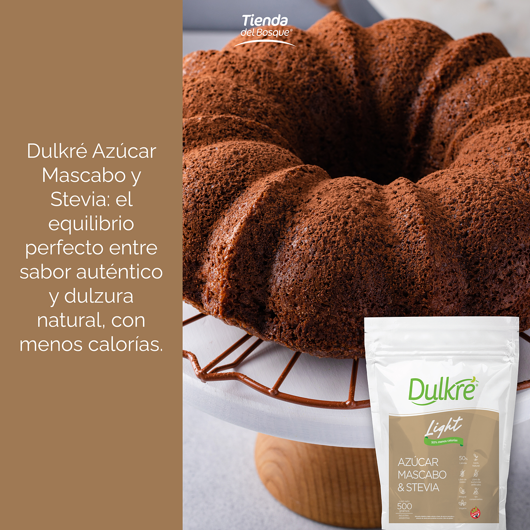 Dulkré Light 500g - Azucar Mascabo + Stevia 6