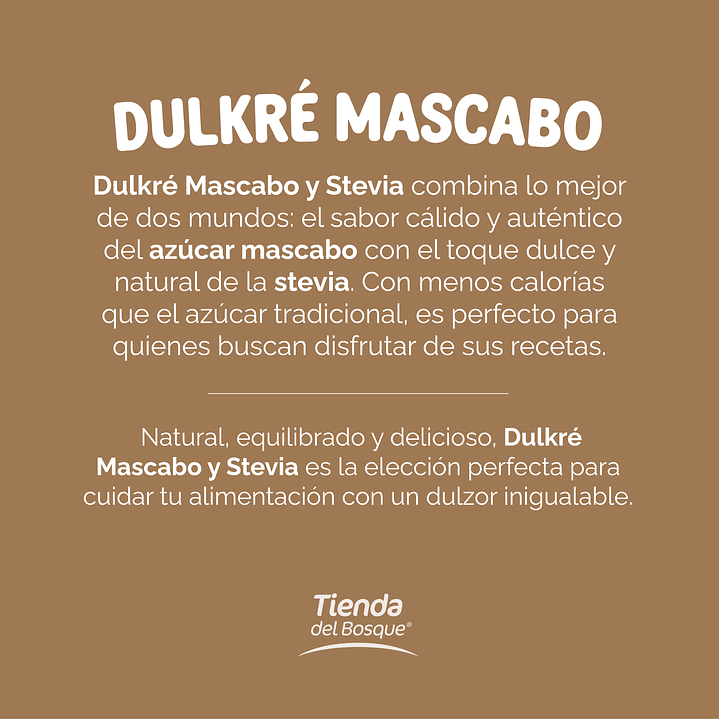 Dulkré Light 500g - Azucar Mascabo + Stevia 5