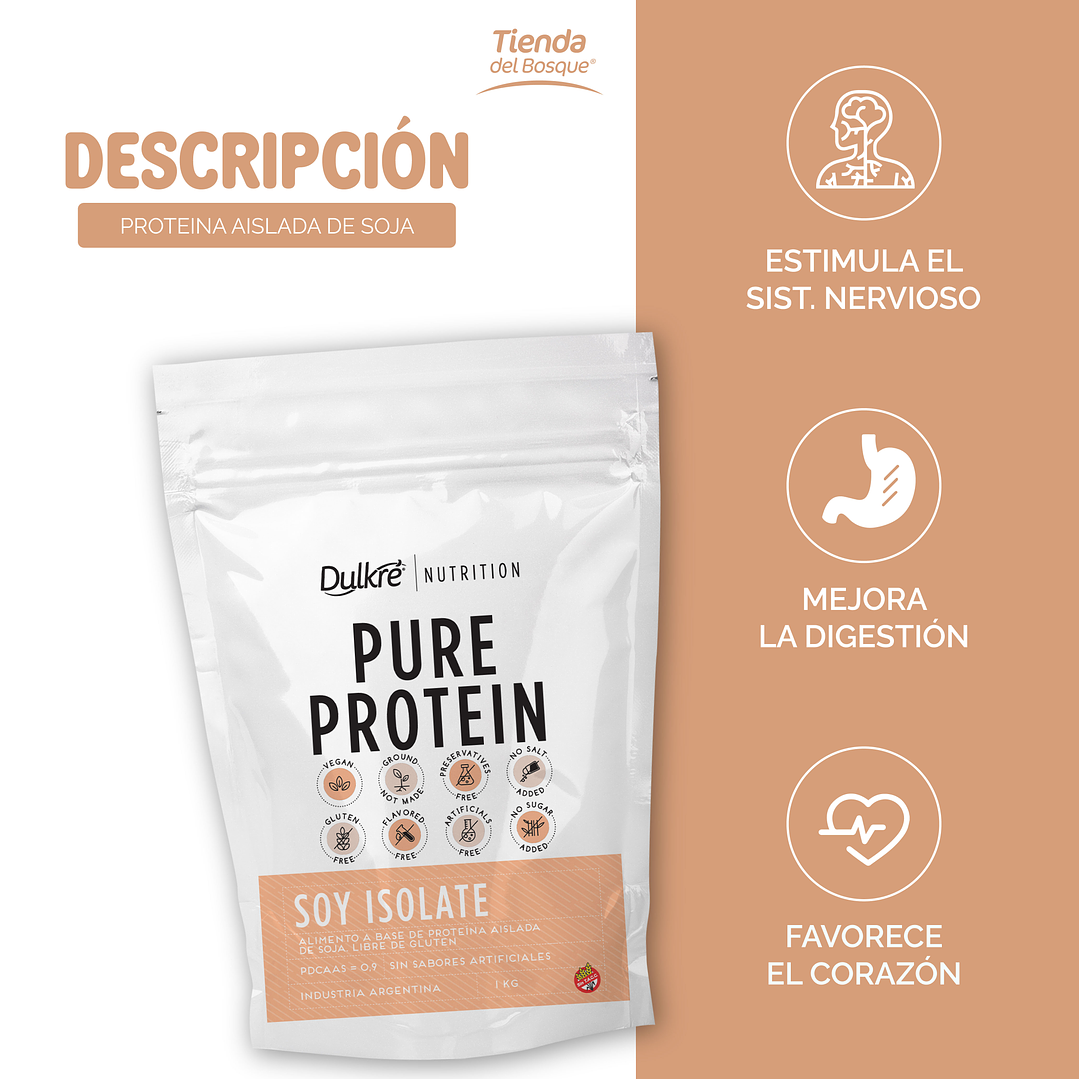 Proteína vegana - Aislada de Soja 1 Kg 2