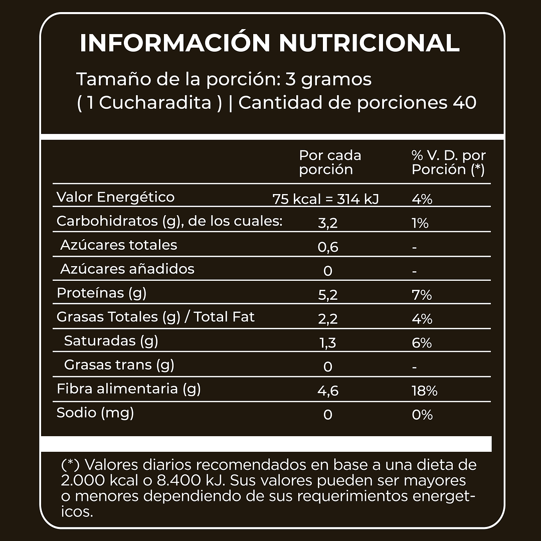 Cacao Amargo Puro 120 grs 5