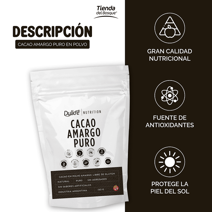 Cacao Amargo Puro 120 grs 2