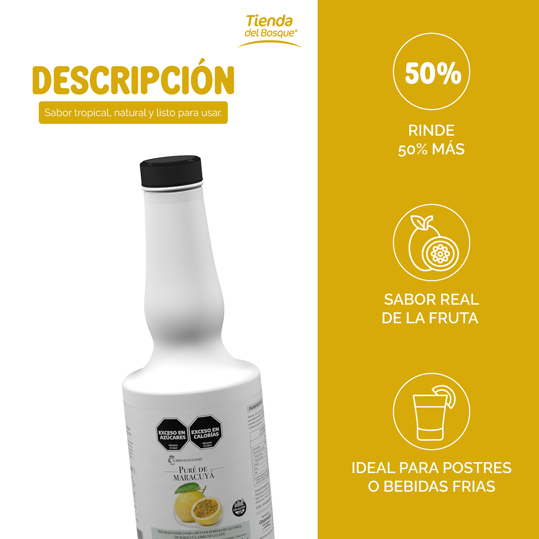 Pure de Maracuyá 1,13 Kg/ 1 Lt 2