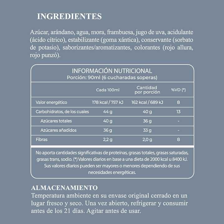 Pure de Frutos del bosque 1,13 Kg/ 1 Lt 4