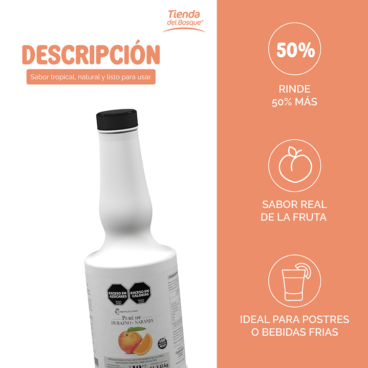 Pure de Durazno y Naranja 1,13 Kg/ 1 Lt 2