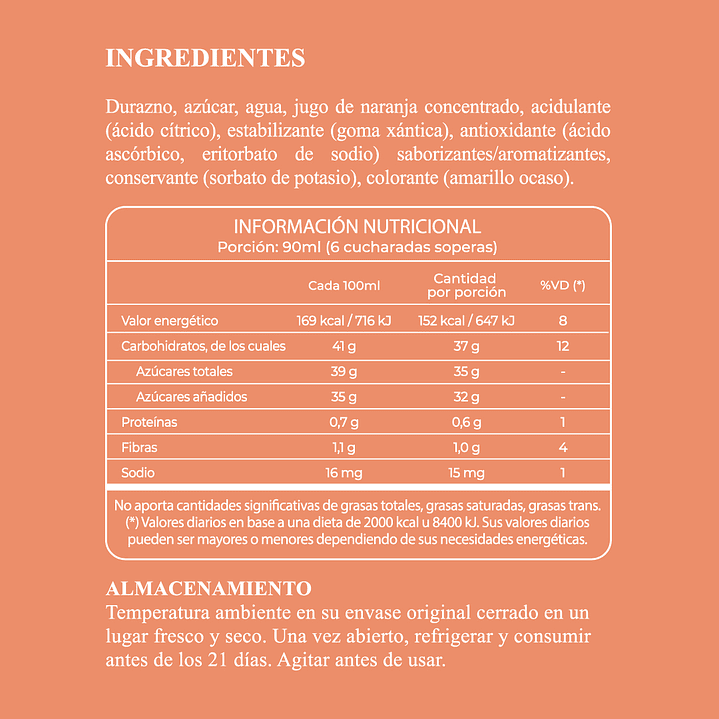Pure de Durazno y Naranja 1,13 Kg/ 1 Lt 4