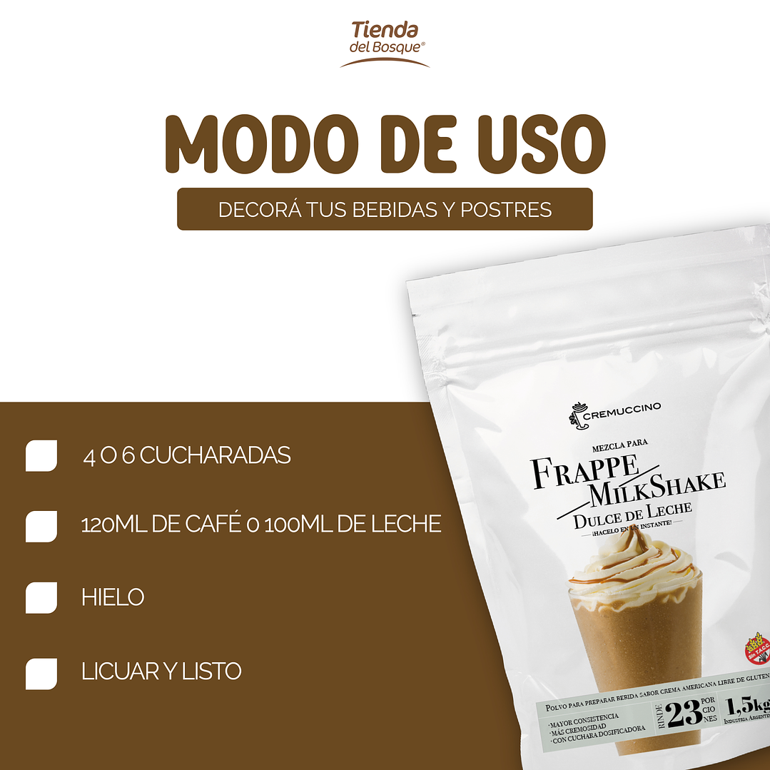 Frappe / Milkshake Dulce de leche 1,5 kg 3