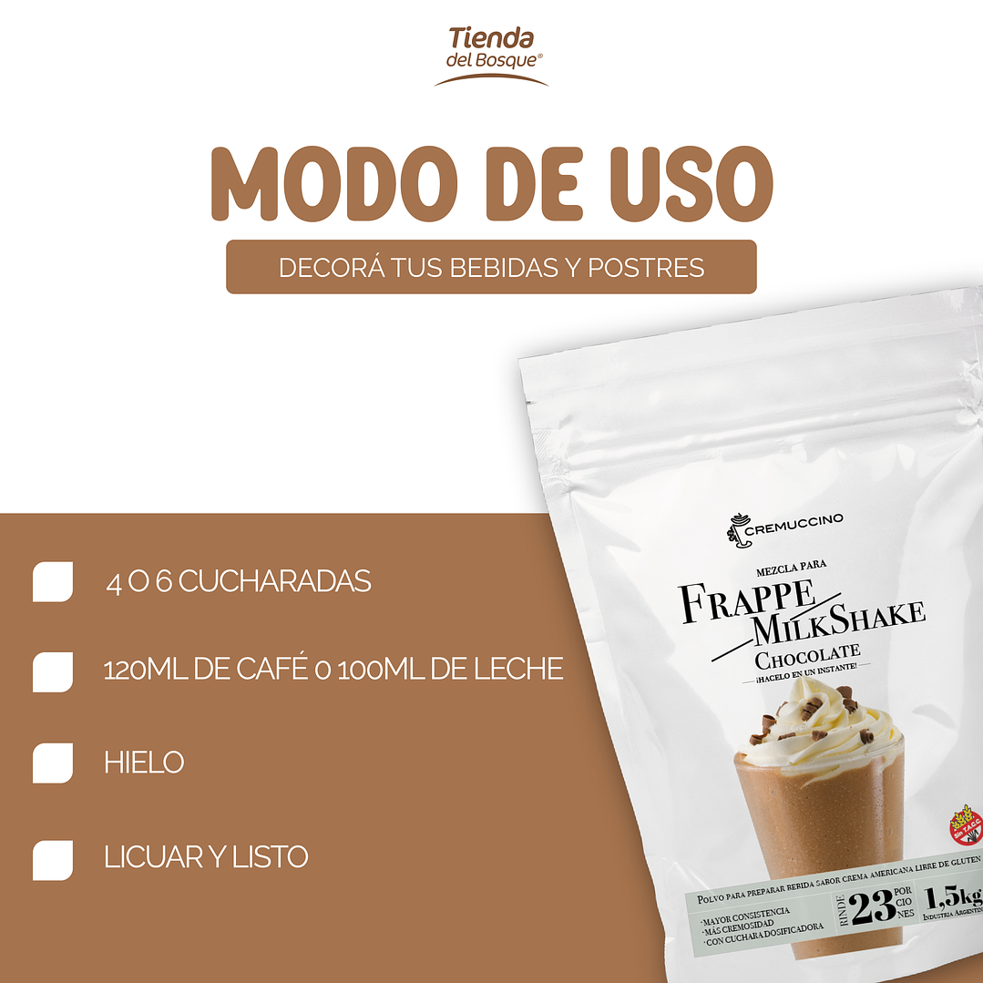 Frappe / Milkshake Chocolate 1,5 kg 3