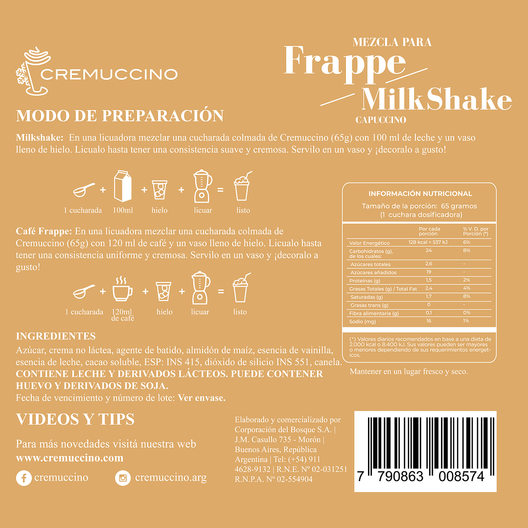 Frappe / Milkshake Capuccino 1,5 kg 7