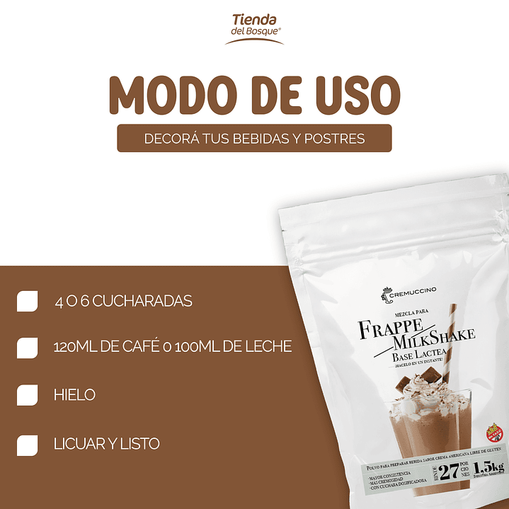 Frappe / Milkshake Base Lactea 1,5 kg 3