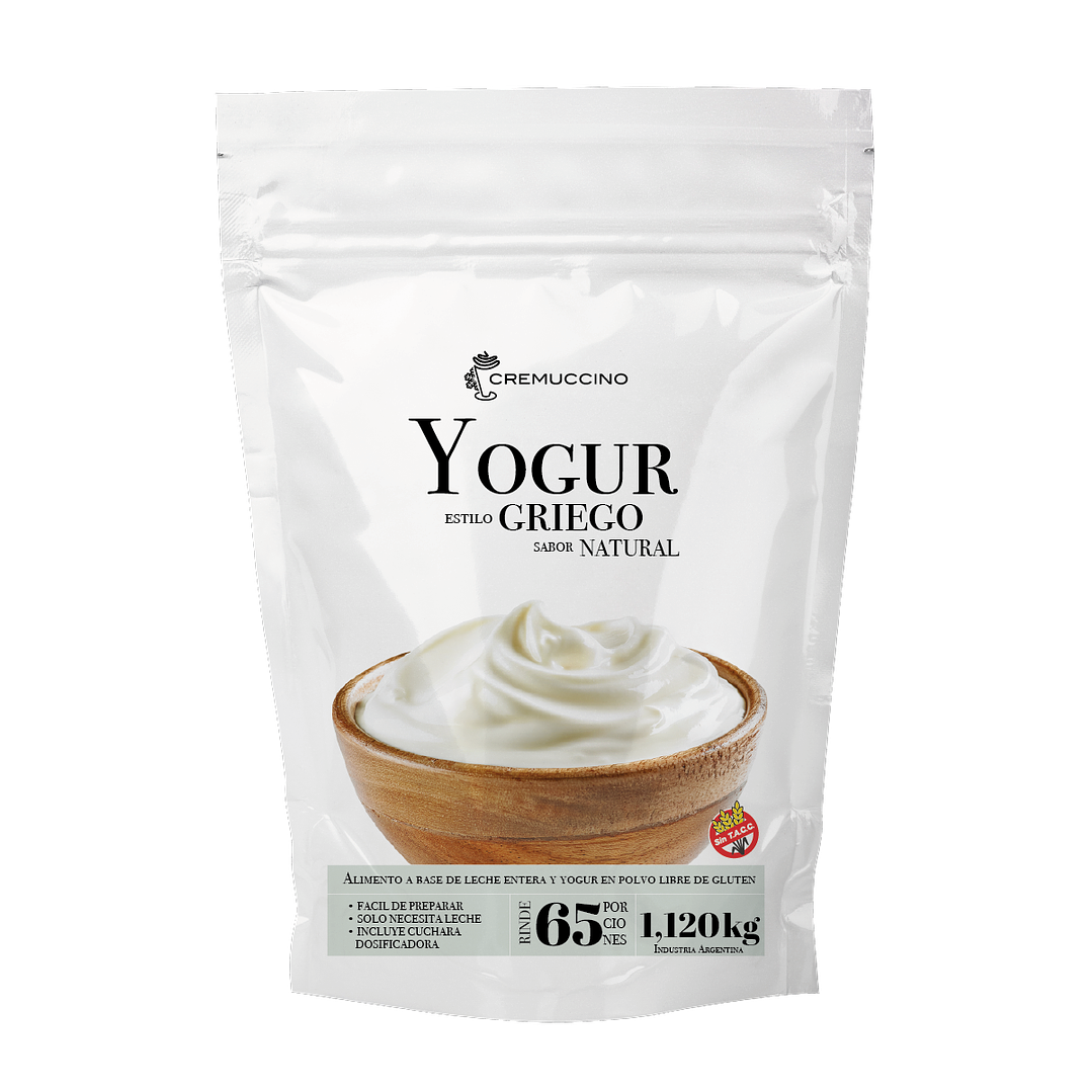 Yogur tipo griego en polvo 1,12Kg (rinde 7.2 litros de yogur) 1
