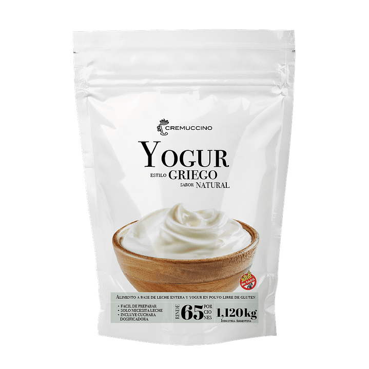 Yogur tipo griego en polvo 1,12Kg (rinde 7.2 litros de yogur) 1