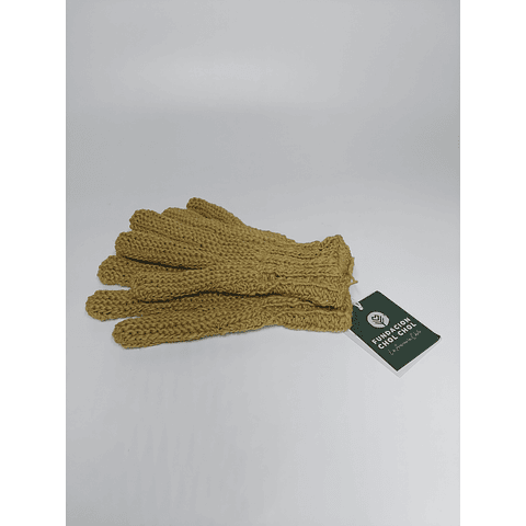 Guantes de lana verde