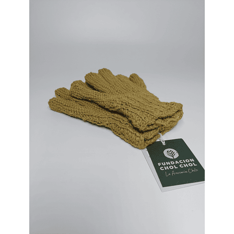 Guantes de lana verde