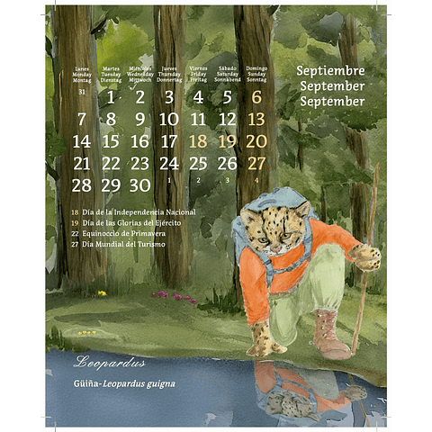 Calendario del Bosque 2026 - Escritorio