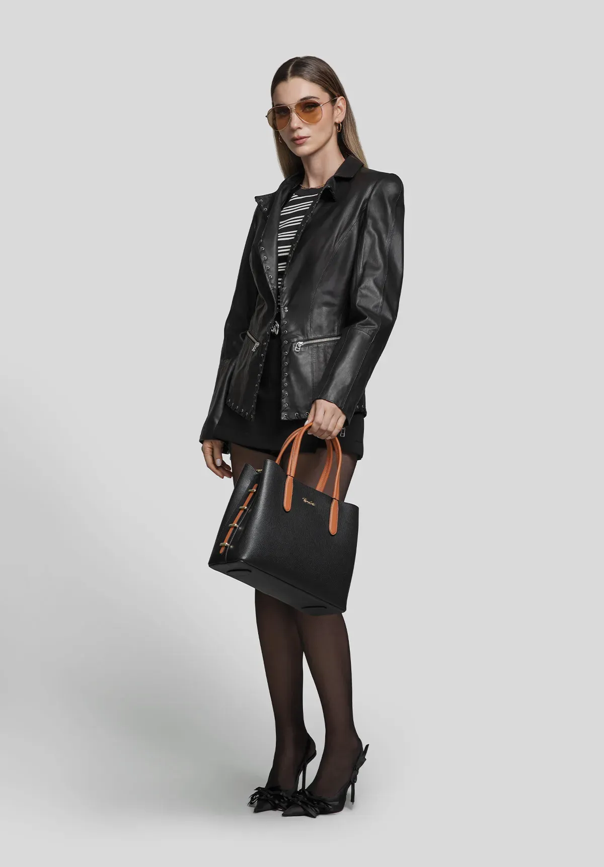 SACO CUERO TRENZADO EDGE 2