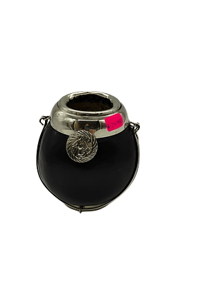 Mate calabaza con aplicaciones en alpaca 