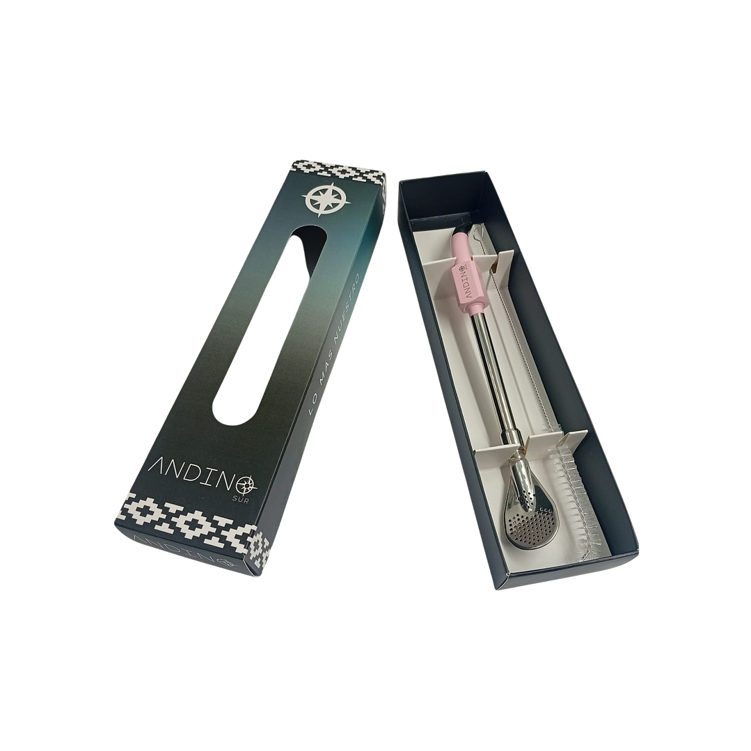 Bombilla Andino Rosada Acero Inoxidable 1