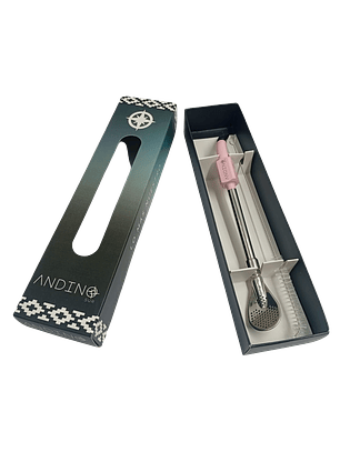 Bombilla Andino Rosada Acero Inoxidable