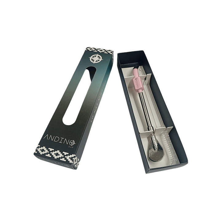 Bombilla Andino Rosada Acero Inoxidable 1