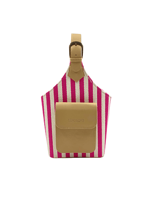Bolso Matero Lincoln's Telar Rayas Fucsia