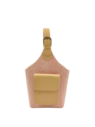 Bolso Matero Lincoln's Tejido Rojo y Crudo