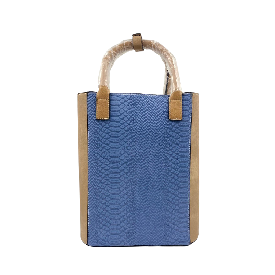 Cartera Matera Lincoln's Beige y Azul 1