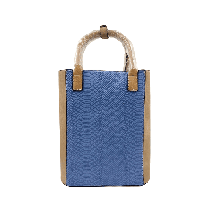 Cartera Matera Lincoln's Beige y Azul 1