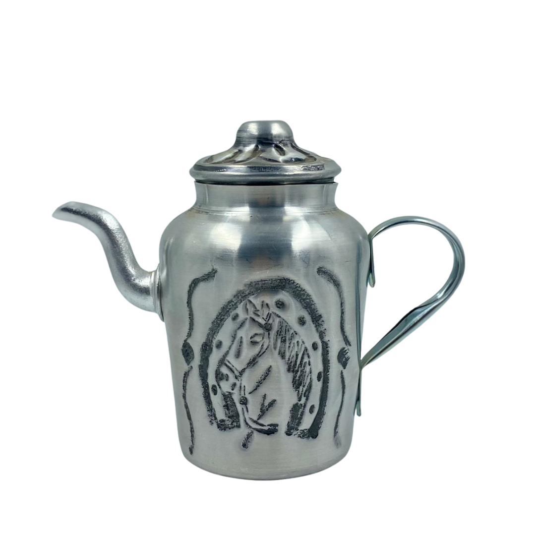 Cafetera de Aluminio Repujado Diseño Caballo 1