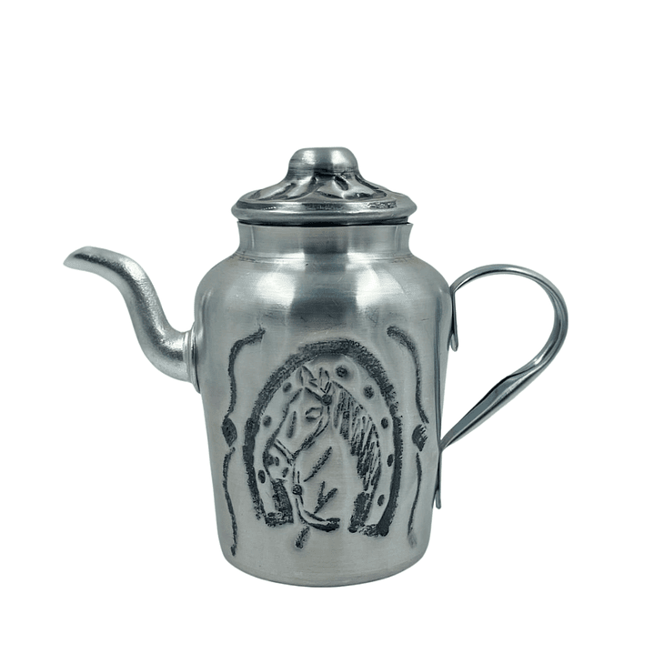 Cafetera de Aluminio Repujado Diseño Caballo 1
