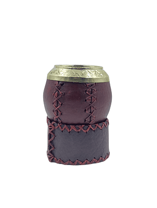 Calabaza torpedo criollo café con virola de alpaca