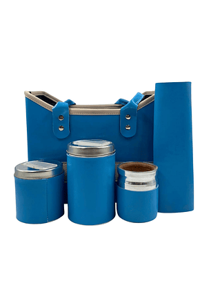 Set Matero Cesta Celeste Argentina Celeste