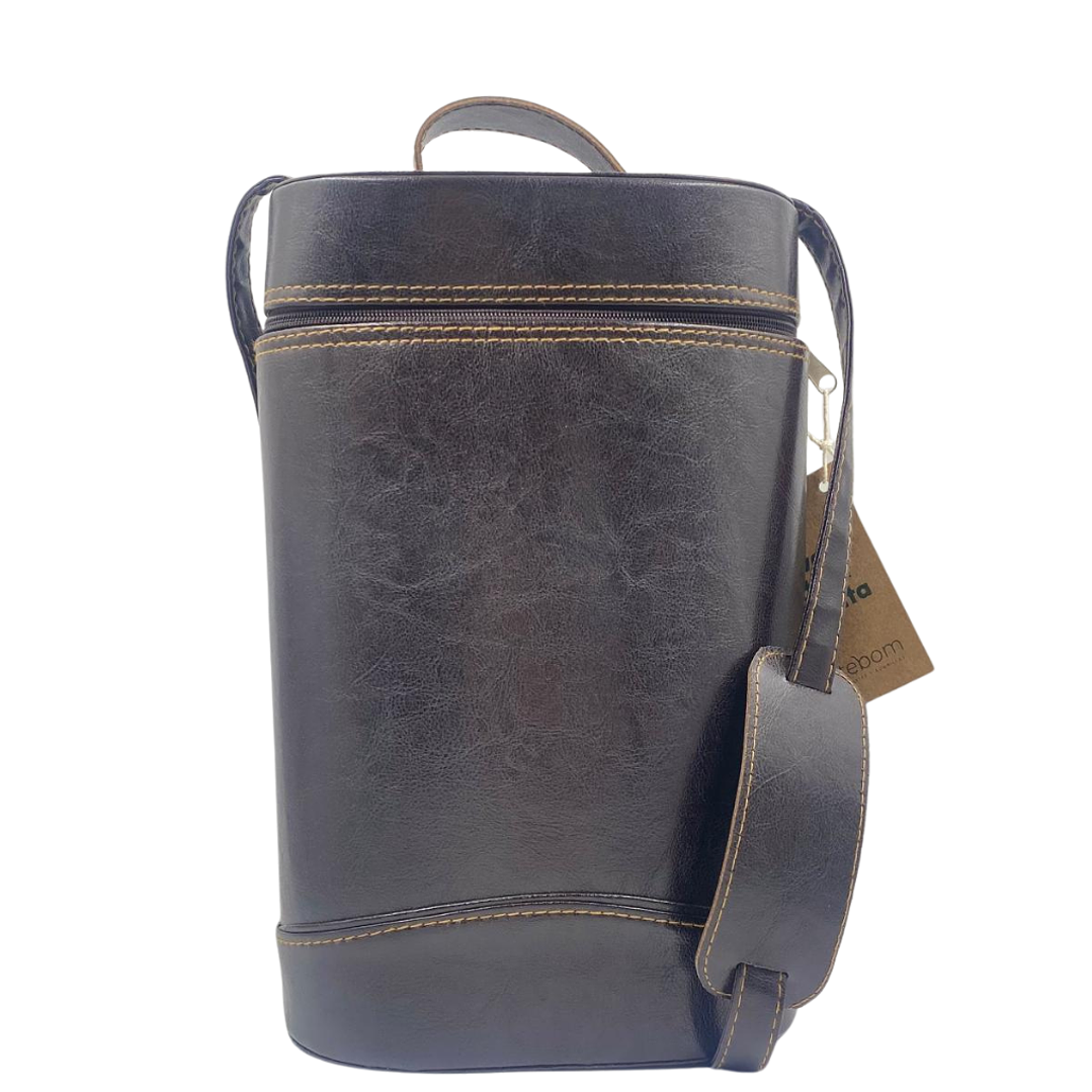 Bolso Matero Cuero Café Oscuro Matebom con Agarradera 1