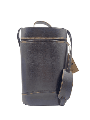 Bolso Matero Cuero Café Oscuro Matebom con Agarradera