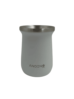 Mate Andino Acero Inoxidable Blanco 