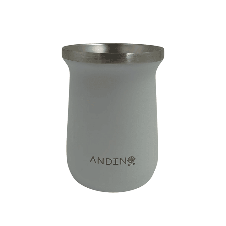 Mate Andino Acero Inoxidable Blanco  1