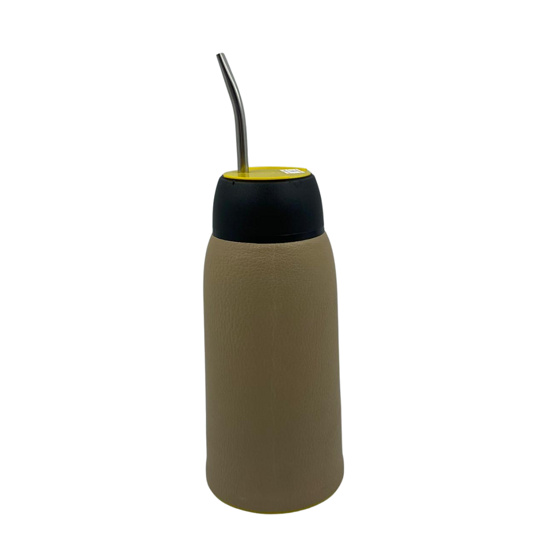 Mate de Autocebado Amarillo Forrado Beige 1