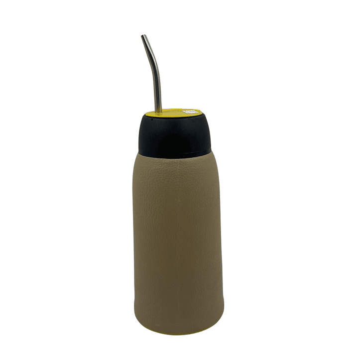 Mate de Autocebado Amarillo Forrado Beige 1