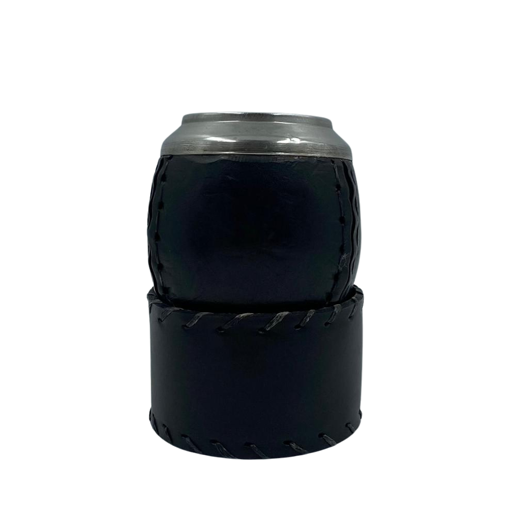 Mate acero torpedo negro con base negro 1