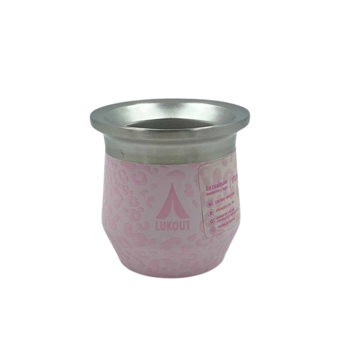Kit Termo Bala 750 mL y Mate 170 mL Animal Pink 3