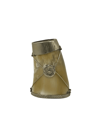 Mate Cacho con Aplicaciones de Alpaca y Dije de Flor