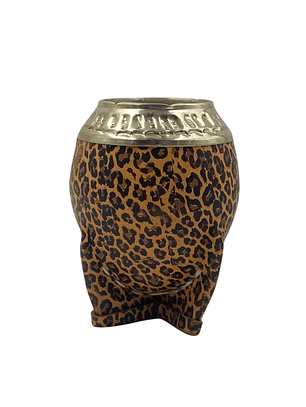 Mate Torpedo Forrado en Cuero con diseño de Animal Print