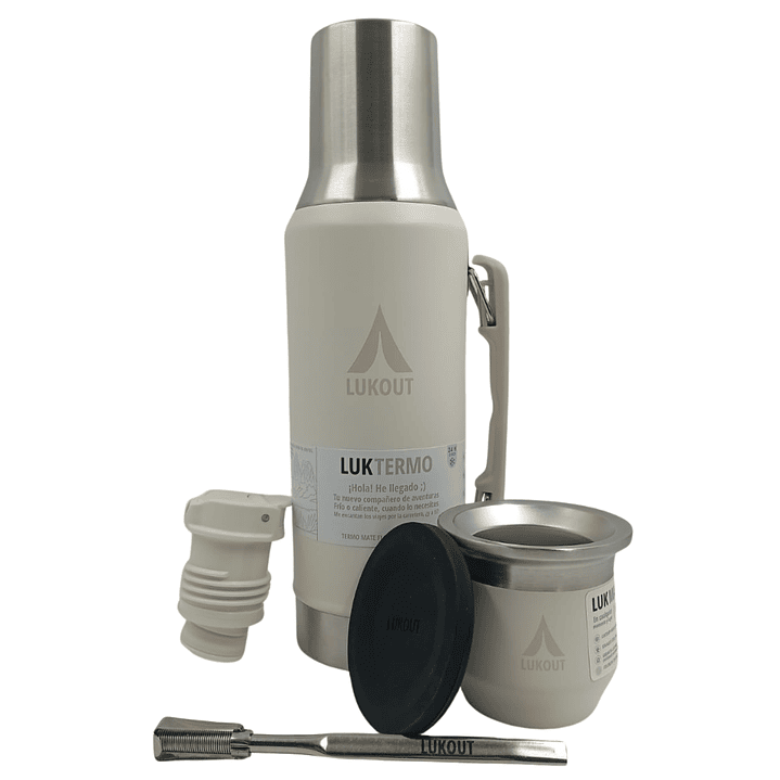 Kit Termo Mate Flow 1200 mL y Mate 170 mL Bone 1
