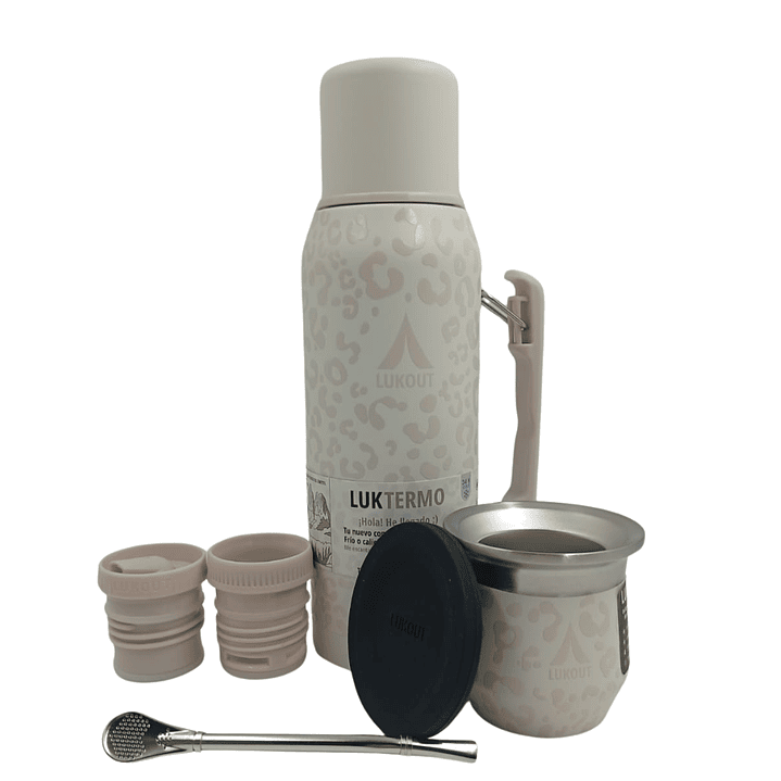 Kit Termo Handle 1000 mL y Mate 170 mL Animal Cream 1