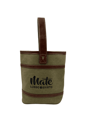 Posa termo y mate canvas verde olivo